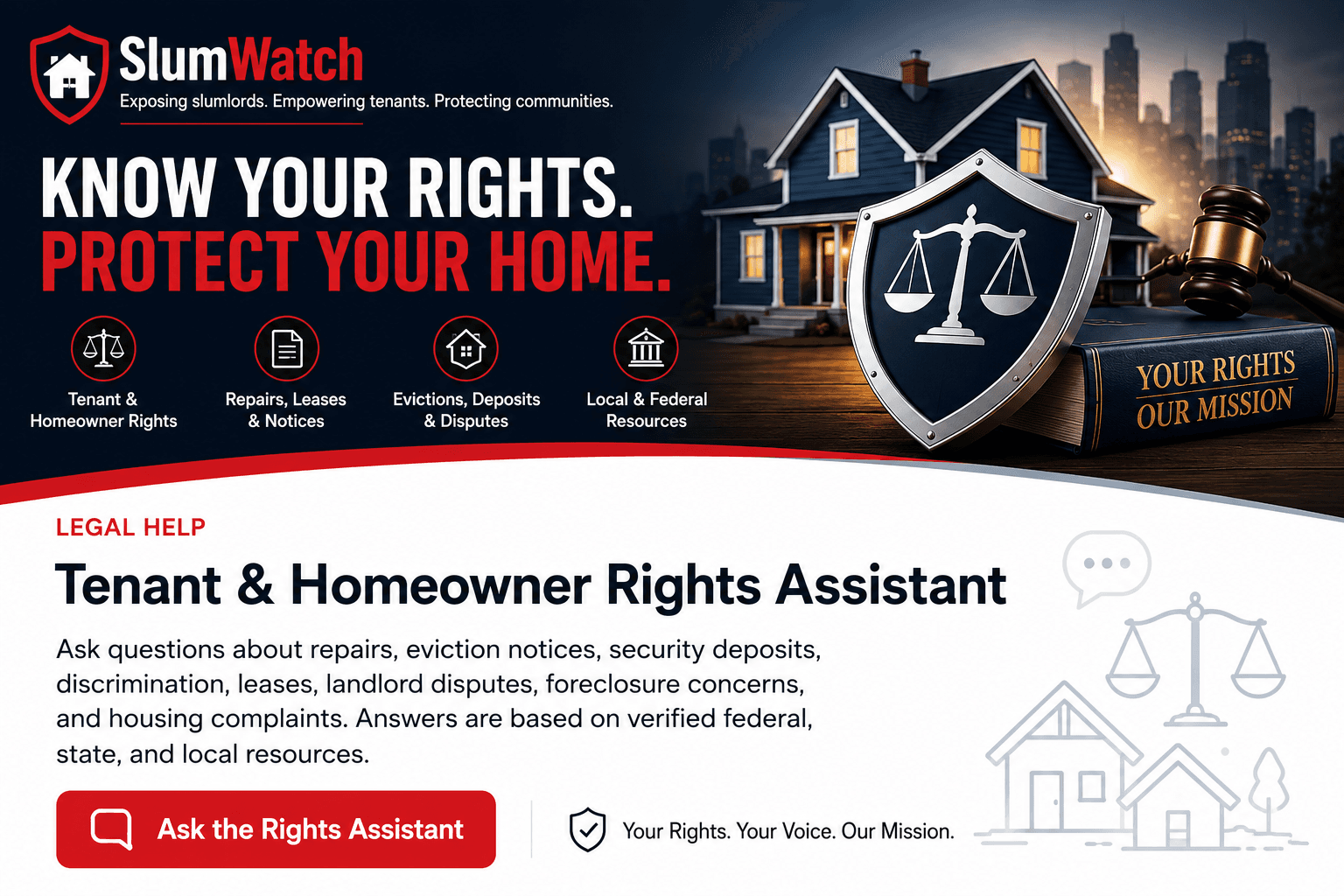 Tenant & Homeowner Rights Assistant banner